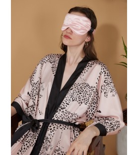 Pink Leopard Kimono Robe